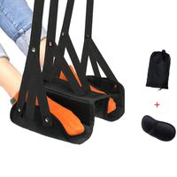 Airplane Foot Rest, WEST BAY 2019 New Upgrade Foot Hammock with Sleep Mask Protable Adjustable Footrest Under Desk Premium Memory Foam for Office Travel Prevent Legs Swell Pain Improve Circulation