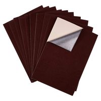 BENECREAT 20PCS Velvet (CoconutBrown) Fabric Sticky Back Adhesive Back Sheets, A4 Sheet (8.3" x 11.8"), Self-Adhesive, Durable and Water Resistant, Multi-Purpose, Ideal for Art and Craft Making
