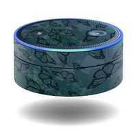 MightySkins Skin Compatible with Amazon Echo Dot - Dark Butterfly | Protective, Durable, and Unique Vinyl Decal wrap Cover | Easy to Apply, Remove, and Change Styles | Made in The USA