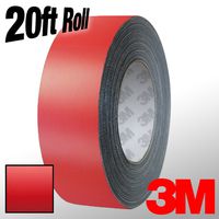 VViViD 3M 1080 Red Matte Vinyl Detailing Wrap Pinstriping Tape 20ft Roll (2 Inch x 20ft)