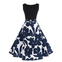 Hemlock Sleeveless Dress Women, Women's Office Dress Vintage Hepburn Dress Ball Gown Party Dress (S, Black)