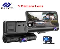 E-ACE Car DVR 3 Cameras Lens 4.0 Inch Dash Camera Dual Lens with Rearview Camera Video Recorder Auto Registrator Dvrs Dash Cam