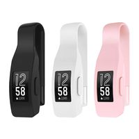 EEweca 3-Pack Clip for Fitbit Inspire or Inspire HR Holder Accessory, Black + White + Soft Pink