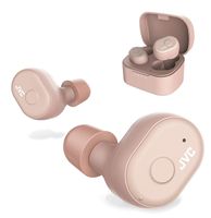 JVC Truly Wireless Earbuds Headphones, Bluetooth 5.0, Water Resistance(Ipx5), Long Battery Life (4+10 Hours), Secure and Comfort Fit with Memory Foam Earpieces - HAA10TP (Pink)