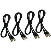 3.2ft BNC to BNC Jumper Cable Extension Connector Male to Male for CCTV DVR to TV System 4 Pack