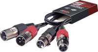 Stagg 2ft. Twin cable - m. XLR/f. XLR