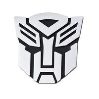 Transformer Autobot Chrome Finish Auto Emblem - 3" Tall