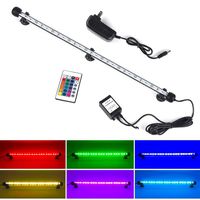 LED Aquarium Light, Smiful Fish Tank 16 Color 4 Modes RGB Lights Submersible Underwater Crystal Glass Lights with Wireless Remote Control (19"-Colorful)
