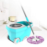  Clearance , New Upgraded Stainless Steel Microfiber 360 Rotating Mop And Bucket Floor Clean by Little Story