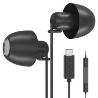 USB Type C Headphone Compatible for Galaxy Note 10/10+,New i-Pad Pro 2018 NIKOEO USB-C Earphones with Microphone Volume Control Compatible with Google Pixel 3/2/XL, XZ2, OnePlus 6T,MacBook (Black)