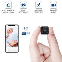 FREDI Hidden Spy Camera, 1080P HD Mini Wireless WiFi Small Nanny Cam with Night Vision, Motion Detection, Loop Recording, Flexible Magnetic Bracket for Home and Office - Work with iOS Android PC