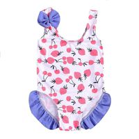 Toddler Kids Baby Girls Summer Sleeveless Bikini Fruits Bowknot Beach Swimsuits Bathing Suits