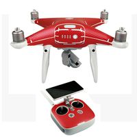 Quadcopter Kit,Dartphew Body Skin Wrap Sticker Decal For DJI Phantom 4 Pro/Pro+Drone Quadcopter Helicopter +Controller (Red)
