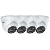 ANNKE 3MP CCTV Security Dome Camera, 4 Pack 1920 x 1536p Weatherproof Indoor & Outdoor Camera, Metal Housing