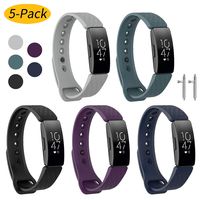 Watbro Compatible with Fitbit Inspire HR Bands/Fitbit Inspire Band, Adjustable Soft Silicone Waterproof Inspire Straps for Women Men Sports Replacement Wristband for Inspire/Inspire HR Fitness Tracker