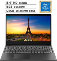 2019 Newest Lenovo Ideapad S145 15.6" HD LED-backlit Widescreen Laptop, Intel Pentium Gold 5405U 2.30GHz Processor, 16GB RAM, 128GB Solid State Drive, Wireless-AC, Bluetooth, Windows 10, Granite Black