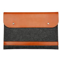 ELEOPTION MacBook Pro 12 inch Case Leather Case Laptop Cover Business Style Macbook Case Organizer With Double Layer Carrying Case for Mac Book (Macbook 12 inch, Brown)