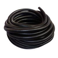 YXQ 10mm Split Wire Loom Corrugated Tubing PE Plastic 10M Length Bellows Pipe Hose Preservative Flexible Tube Black Protector for Electric Conduit Liquid Cable Cover Sleeve