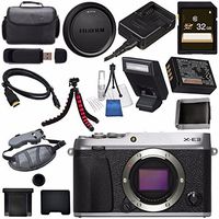 Fujifilm X-E3 XE3 Mirrorless Digital Camera (Silver) 16558401 + 32GB SDHC Card + Carrying Case + Micro HDMI Cable Bundle