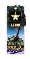 Dimension 9 3D Lenticular Bookmark with Tassel, U.S. Army Featuring A1M1 Abrams Tank and American Flag (LBM034)