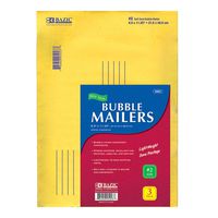 BAZIC 8.5" X 11.25" (#2) Self-Seal Bubble Mailers (3/Pack) (Case of 24)