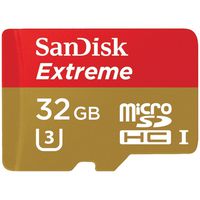 Sandisk Extreme - Flash Memory Card - 32 GB - Microsdhc UHS-I - Gold, Red