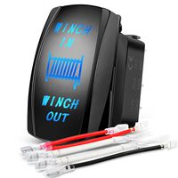 Nilight 90005B Momentary Laser Rocker 7Pin Winch Harness Kit 20A/12V 10A/24V Switch Jumper Wires Set,2 Years Warranty