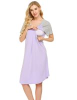 Ekouaer 3 in 1 Delivery/Labor/Nursing Nightgown Women's Maternity Hospital Gown/Sleepwear for Breastfeeding