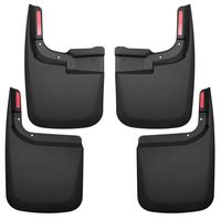 Husky Liners Fits 2015-17 Ford F-150 - without OE Flares - SINGLE REAR WHEELS Custom Front and Rear Mud Guard Set