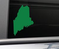 Maine Vinyl Decal Laptop Car Truck Bumper Window Sticker, 6" x 4", Green