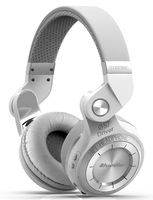 Bluedio T2S Bluetooth Headphones On Ear with Mic, 57mm Driver Rotary Folding Wired and Wireless Headphones for Cell Phone/TV/PC, 40 Hours Play Time Voice Control Cloud Function (White)