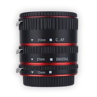 13mm 21mm 31mm Auto Focusing Macro Extension Adapter Set,Metal Extension Tube Ring for DSLR Camera Canon EOS EF Lens