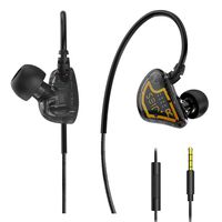In-Ear Headphones, Over Ear Wired Earbuds with Microphone Stereo Bass Sweatproof Earphones with Over Ear Hook Noise Isolating Running Headphones for Sport Gym Compatible with iPhone Android Samsung PC