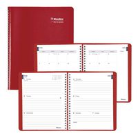 Blueline Weekly/Monthly Academic Planner, 13-Month, July 2019 to July 2020, Twin-Wire Binding, 9.25 x 7.25 Inches, Red (CA858.RED-20)