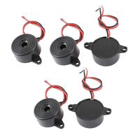 Sydien 3-24V Active Piezo Electronic Buzzer Beep Alarm Continous Sound 90dB with 2 Wires (Pack of 5)