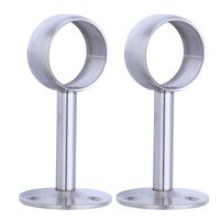 WINOMO 2pcs Ceiling Mount Bracket Stainless Steel Brushed Bracket for Drapery Rod