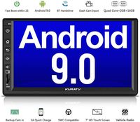 KURATU Android Car Stereo with CarPlay - Double Din Android Head Unit with GPS Navigation System Car Radio Multimedia Player w/Dual Bluetooth, Microphone, WiFi, Support 2S Fast Boot, Mirror Link