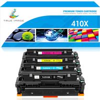 True Image Compatible Toner Cartridge Replacement for HP 410X 410A M477fnw Color Laserjet Pro MFP M477fdw M477fdn M477 M452dn M452nw M452dw M452 M377dw Printer (Black Cyan Yellow Magenta, 4-Pack)