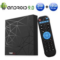 Android TV Box 9.0,T95MAX Smart TV Box 2GB/16GB Support 2.4G WiFi Ethernet LAN 3D 6K Video Android TV Player Google Mini PC Set Top TV Box