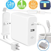 Mac Book Charger Mac Book Air Charger, Type C 73W Power Adapter Charger for Mac Book Air 2018 Mac Book Pro 2017/2018 with 60W Magsafe 2 T-Tip for Mac book Air Released after Mid 2012 more USB C Device