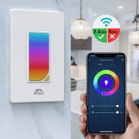 MoKo Smart Life Switch, Smart WiFi Light Switch with Built-in RGB Dimmer Night Light, APP Remote Control & Voice Control, Compatible with Alexa & Google Home, Timer Function - White