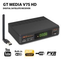 FTA Satellite Receiver DVB-S2 TV Digital Sat Decoder Full HD 1080p with USB WiFi Antenna for Network Sharing Support USB PVR Ready, CCcam, Newcam, YouTube, PowerVu, Dre & Biss Key by Aoxun