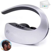 Handsfree Bluetooth Headset Wireless Headphone Noise Cancelling Earbud Stereo Earphone Voice Command Earpiece with Mic Compatible with Cell Phone Samsung Galaxy Note 9 8 S10 S9 Lg Car Driver Trucker