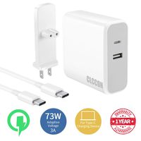 USB C Charger,Type-C with Power Delivery 73W USB Wall Charger for MacBook Pro/Air 2018 iPad Pro 2018 Dell Inspiron Lenovo AUSU Laptop Nintendo Samsung HTC LG Motorola with USB 3.0 Quick Charging