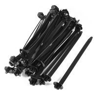uxcell Nylon Oval Top Push Mount Cable Zip Tie, 172mm Length, 30 Pcs, Black