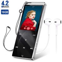 MP3 Player, Hieha Bluetooth 4.2 Lossless Sound Music Player with Ebook FM Radio Recording Function 16GB 1.8 inch Touch Control Panel + arm Pack