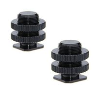 Livestream® Gear - 5/8-27 Male Threaded Cold Shoe Adapter To Hot Shoe For Microphone Mic Mount. (5/8 Shoe (2pc))