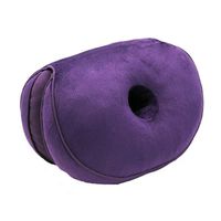 Dual Comfort Comfort Seat Cushion Lumbar Support Pillow for Office Chair and Car Seat Cushions (Purple, OneSize)