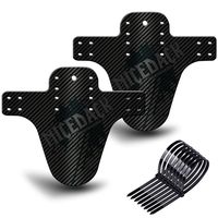 NICEDACK Bike Fender, MTB Mud Guard Front and Rear Compatible, Downhill Mountain Bike Mudguard Fits 650B 20" 26" 27.5" 29 inch and Fat Bicycle (CFP-TQW-1)