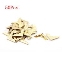 Saim Book Notebook Photo Album Corner Protector Cover Guard,Gold Tone,50 Pcs